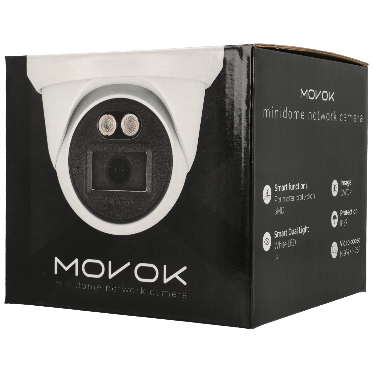 Cámara minidomo ip de 5 megapíxeles y óptica fija