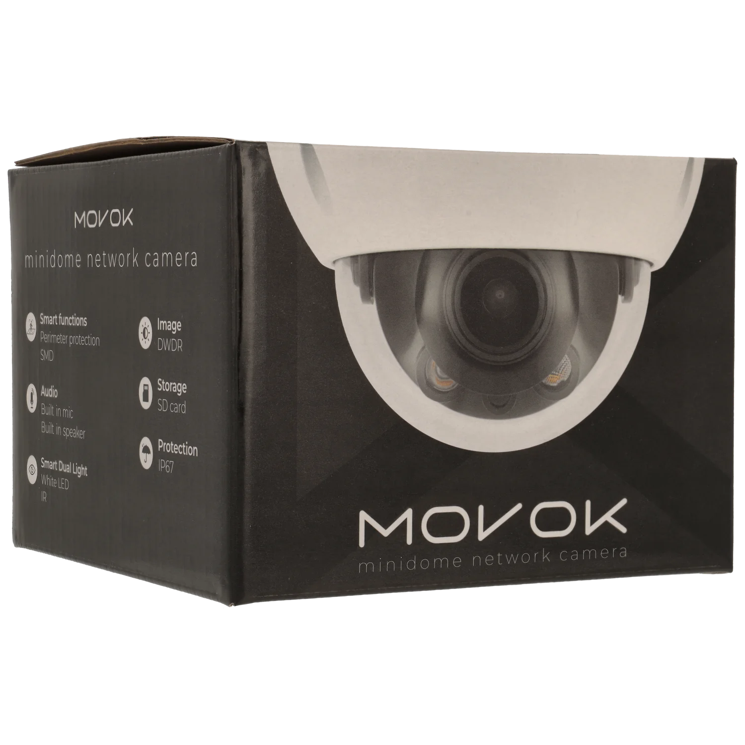 Cámara minidomo ip de 5 megapíxeles y óptica fija