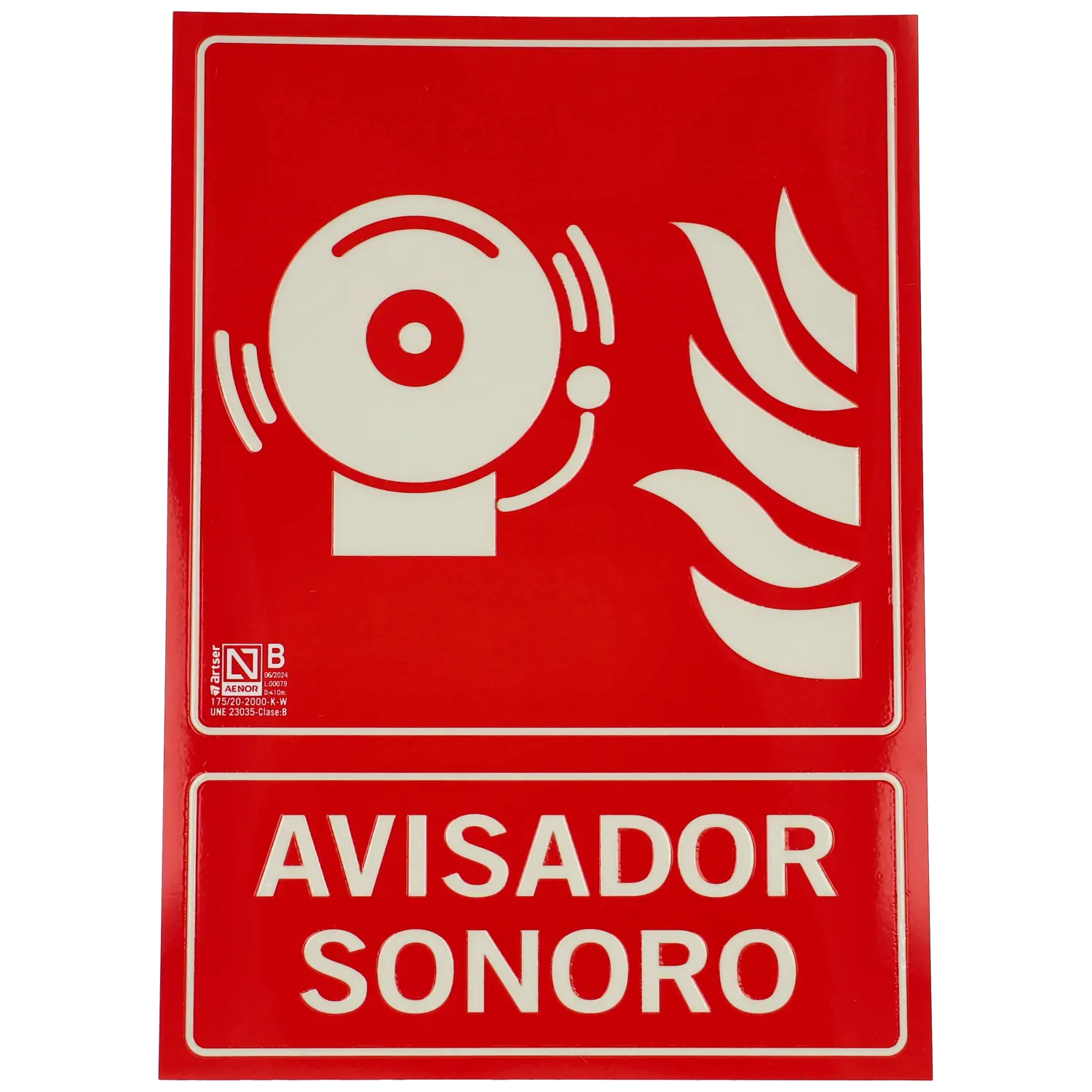 Cartel avisador sonoro