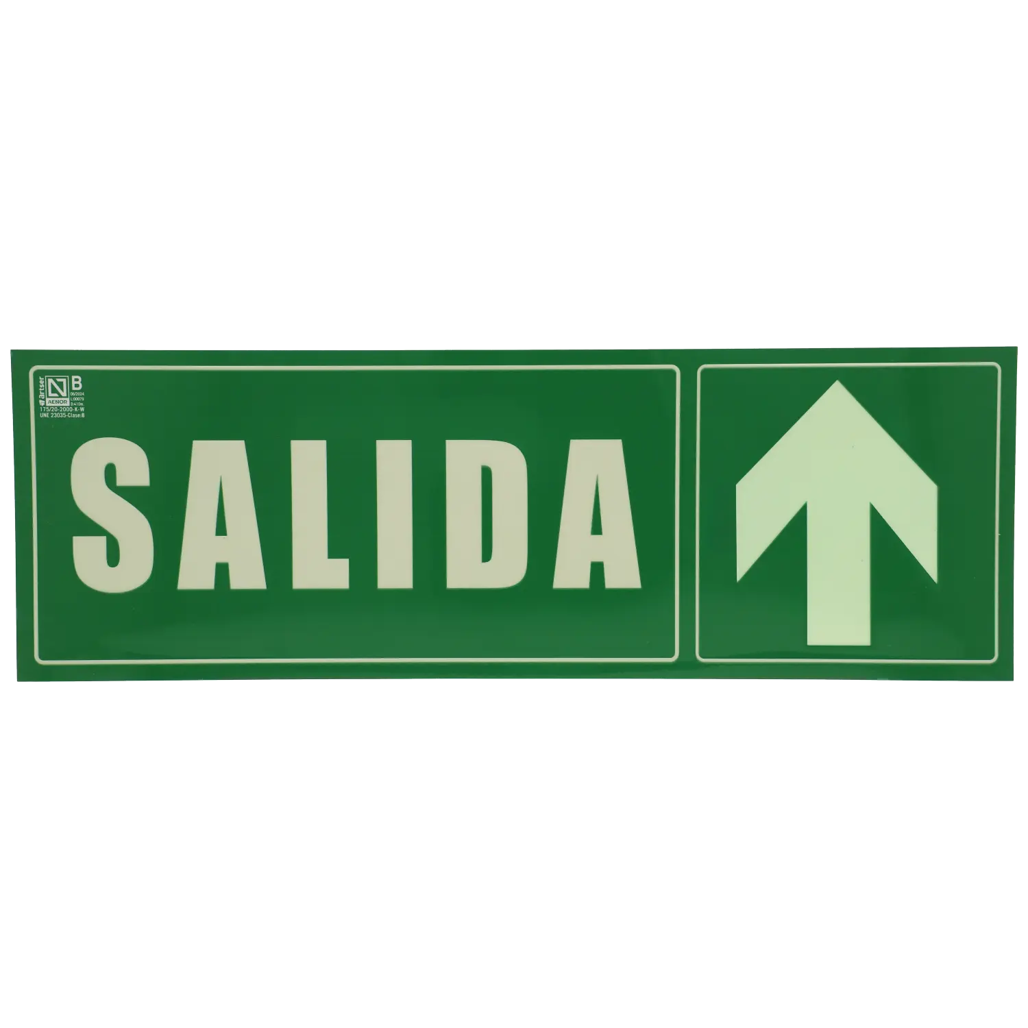 Cartel salida arriba