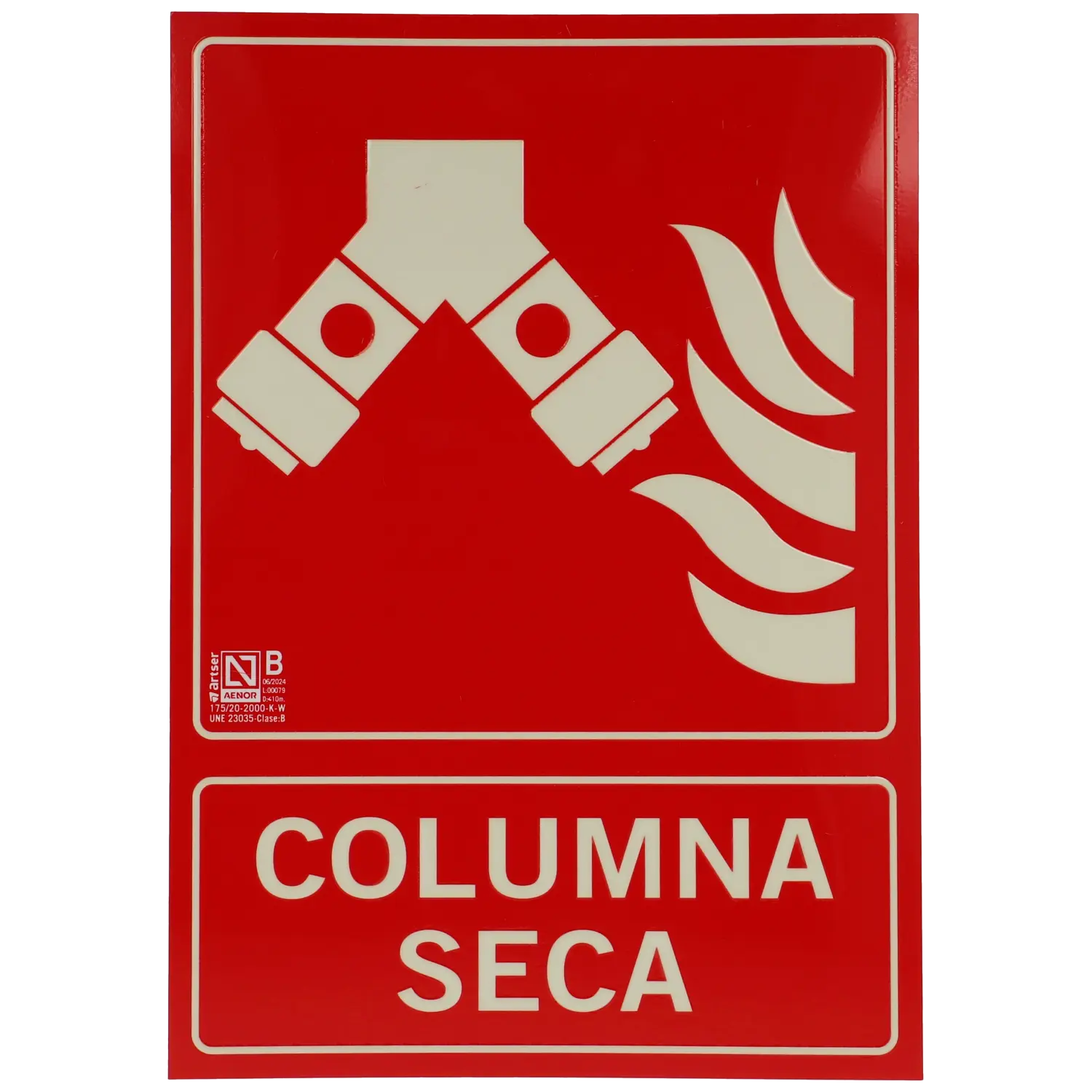 Cartel columna seca