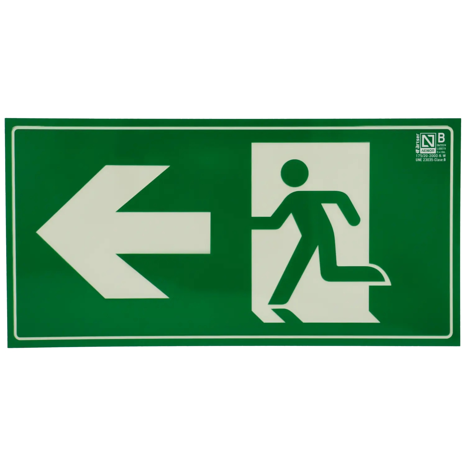 [A-CARTEL-PERSONA-IZDA] Cartel salida de emergencia izquierda