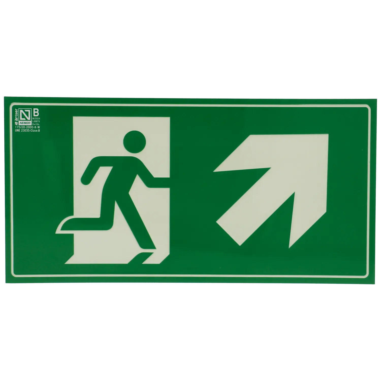 [A-CARTEL-PERSONA-ASC-DCHA] Cartel salida de emergencia derecha ascendente