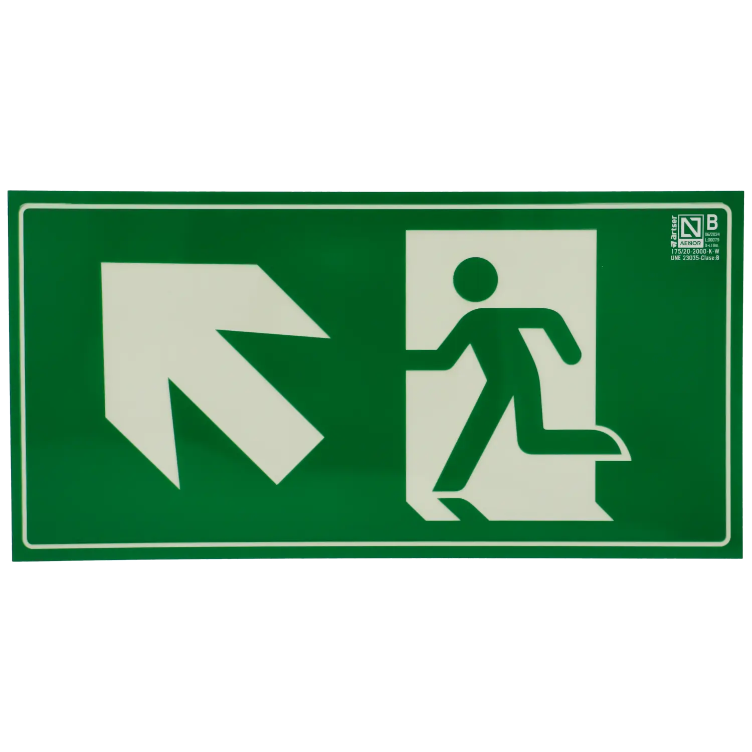 [A-CARTEL-PERSONA-ASC-IZDA] Cartel salida de emergencia izquierda ascendente