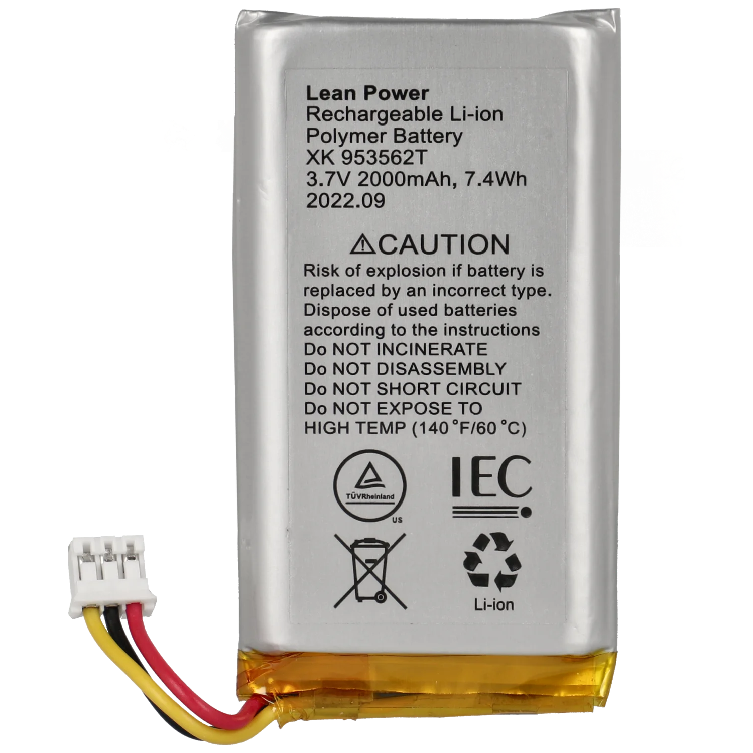 [HUBBATT-3W] Batería 3.7v 2ah